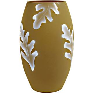 Hvid egetræsvase 20 cm - Nybro