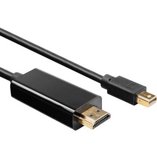 MiniDP til HDMI kabel 5m (sort)