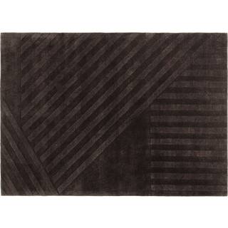 NJRD Levels uldtæppe stripes brun 200x300 cm