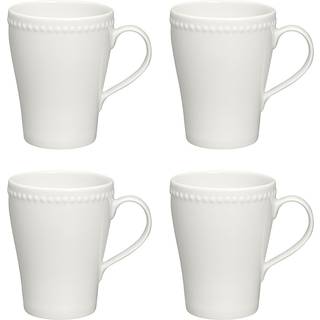 Scandi Living Dots krus 35 cl 4 stk. Cremehvid