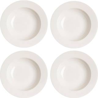 Scandi Living Kalk dyb tallerken 23 cm, 4 stk. hvid