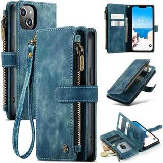 iPhone 14 Caseme C30 Multifunktionel Pung - Blå