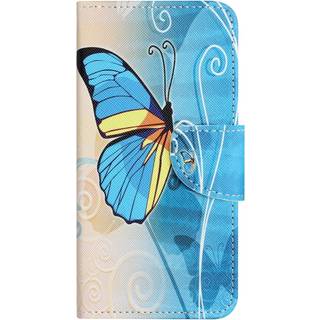 Samsung Galaxy A24 Læder Flip Cover m. Pung & Ståfunktion - Sommerfugl