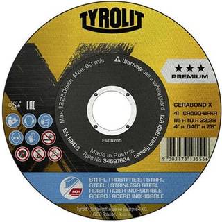 Skæreskive Cerabond X Premium ø115×1,0 CA60Q