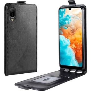 Huawei Y6 (2019) Læder Flip Cover m. Pung Sort