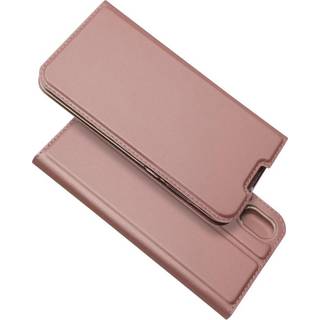 Huawei Y5 (2019) Slim Læder Flip Cover m. Kortholder - Rose Gold