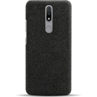 Nokia 2.4 Stofbetrukket Plastik Cover - Sort