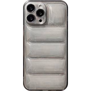 iPhone 14 Pro 3D Fleksibelt Plastik Cover - Sort / Gennemsigtig