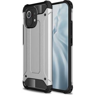 Xiaomi Mi 11 Armor Guard Håndværker Bagside Cover - Sølv