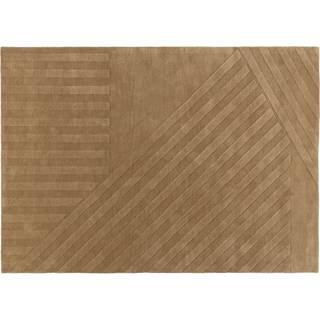 NJRD Levels uldtæppe stripes beige 170x240 cm