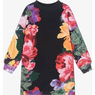 Molo GOTS Cyrella Kjole Floral Art 92/98 cm  Sort  92/98 cm  kvinde