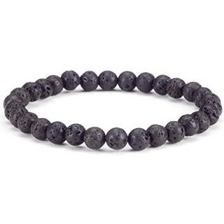 Cherry Tree Collection - Sm? mellemstore store st?rrelser - ?delsten perlerede armb?nd til kvindelige m?nd og teenagere - 6 mm runde perler (lava