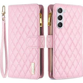 Samsung Galaxy S23 Kunstlæder Cover m. Indbygget Pung og Standerfunktion - Lyserød