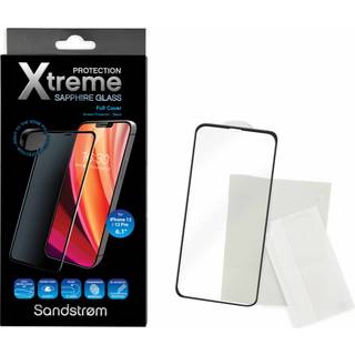 Sandstrøm Curved Glass Film skærmbeskytter til iPhone 12/12 Pro (sort) - På lager i butik