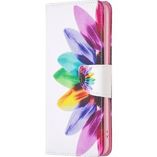 iPhone 14 Pro Max Læder Flip Cover m. Pung & Print - Farvet Blomst