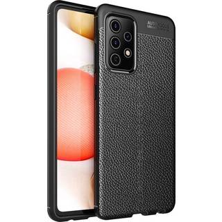Samsung Galaxy A72 (4G / 5G) Litchi Plastik Cover - Sort