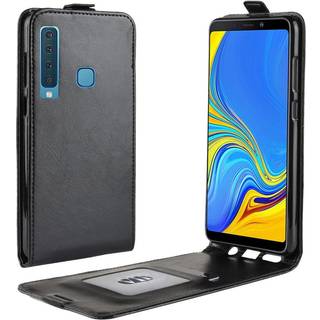 Samsung Galaxy A9 (2018) Læder Flip Cover m. Kortholder Sort