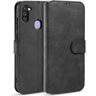 Samsung Galaxy M11 DG.MING Retro Læder Cover m. Kortholder - Sort