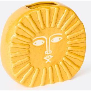 DOIY - Vase - Sun (Gul) - 18,5 x 5,5 x 18 cm