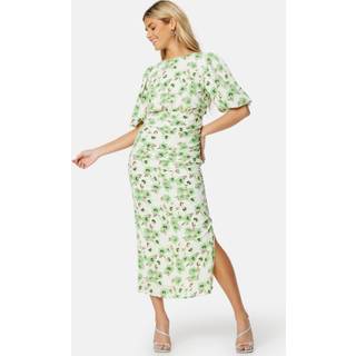 Puff Sleeve Bow Midi Dress