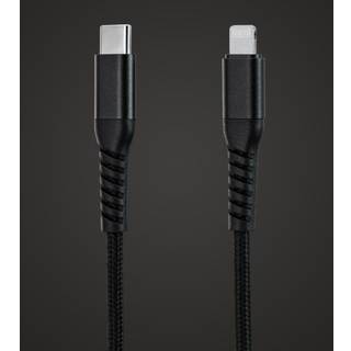 Linocell Premium Kevlar USB-C til Lightning-kabel - MFi - Sort - 2 m