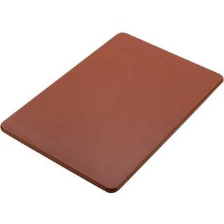 Skærebræt af polypropylenplast 51 x 38 x 1,25 cm, glat - Brun