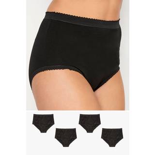 Lts Made For Good Tall 4 Pack Black Cotton Full Briefs 10-12 Lts | Tall Women's Multipack Lingerie