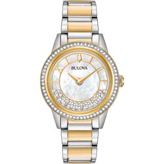 Bulova 98L260 Dress Hvid/Gul guldtonet stål Ø32 mm