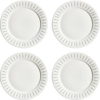 Scandi Living Fårsvingel tallerken 28 cm 4 stk. hvid