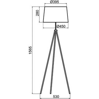 Aluminor Gulvlampe Tropic, Krom/sølv, Stue/spisestue, Metal, Design, tripodlampe