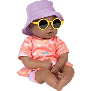 Adora Beach Baby African American Doll med solaktiveret fregner T?j og tilbeh?r Set s?d babydukke lavet i eksklusiv Quickdri vinyl f?dselsdagsgav