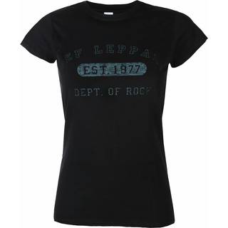 Def Leppard - Def Leppard Ladies T-Shirt: Collegiate Logo (Black)