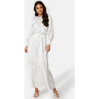 Bubbleroom Occasion Klara Satin Maxi  Dress White 4XL