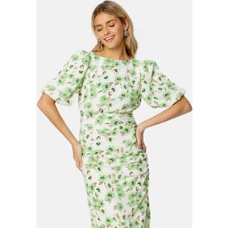Puff Sleeve Bow Midi Dress