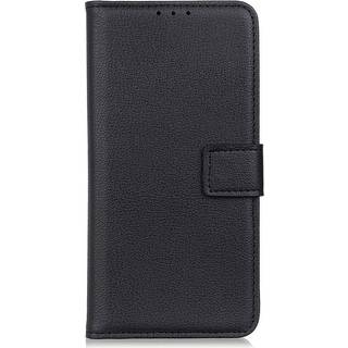 Huawei P40 Litchi Læder Cover m. Pung - Sort
