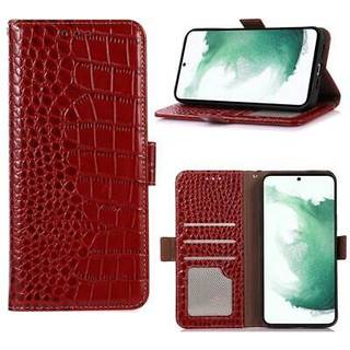 Crocodile Samsung Galaxy A14/A14 5G Læderpung med RFID - Rød