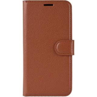Huawei Y5 (2019) Litchi Læder Flip Cover m. Pung - Brun
