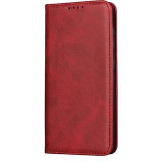 Samsung Galaxy A41 Læder Flip Cover m. Kortholder - Rød
