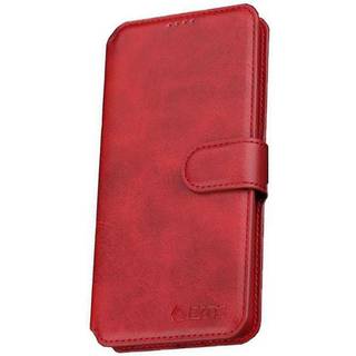 Samsung Galaxy S10 Læder Flip Cover m. Pung - Rød