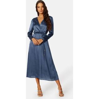 Bubbleroom Occasion Rae Satin Dress Dusty blue M