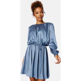BUBBLEROOM Klara Satin Dress Blue 4XL