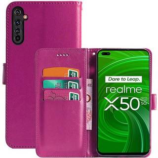 Wallet Cover 3-kort Realme X50 Pro 5G - lyserød