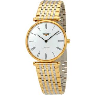 Longines L4.908.2.11.7 Grande Classique Hvid/Gul guldtonet stål Ø36 mm