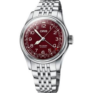 ORIS Big Crown Pointer Day armbåndsur, rød skive med lænke - 40mm