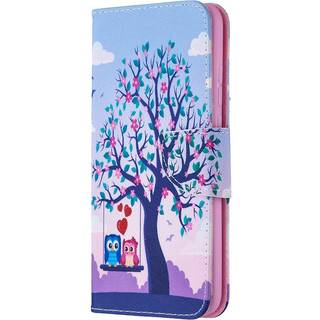 Huawei Honor 9X Lite Læder Cover m. Pung - Forår Ugler