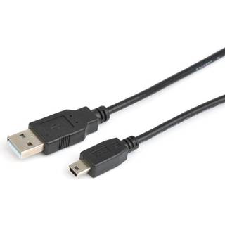 Prokord Usb-kabel 5m. Usb A Mini-usb B Sort