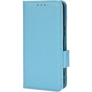 Sony Xperia 5 IV PU Litchi Læder Flip Cover m. Pung - Blå