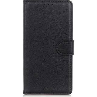 Google Pixel 7 Pro Litchi Kunst Læder Flip Cover m. Pung - Sort