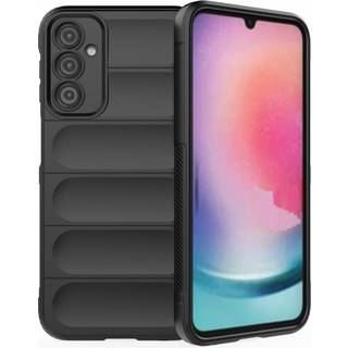 Samsung Galaxy A24 Fleksibelt Plastik Bagside Cover - Sort