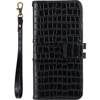 Samsung Galaxy A72 (4G / 5G) Krokodille Læder Cover m. Pung - Sort